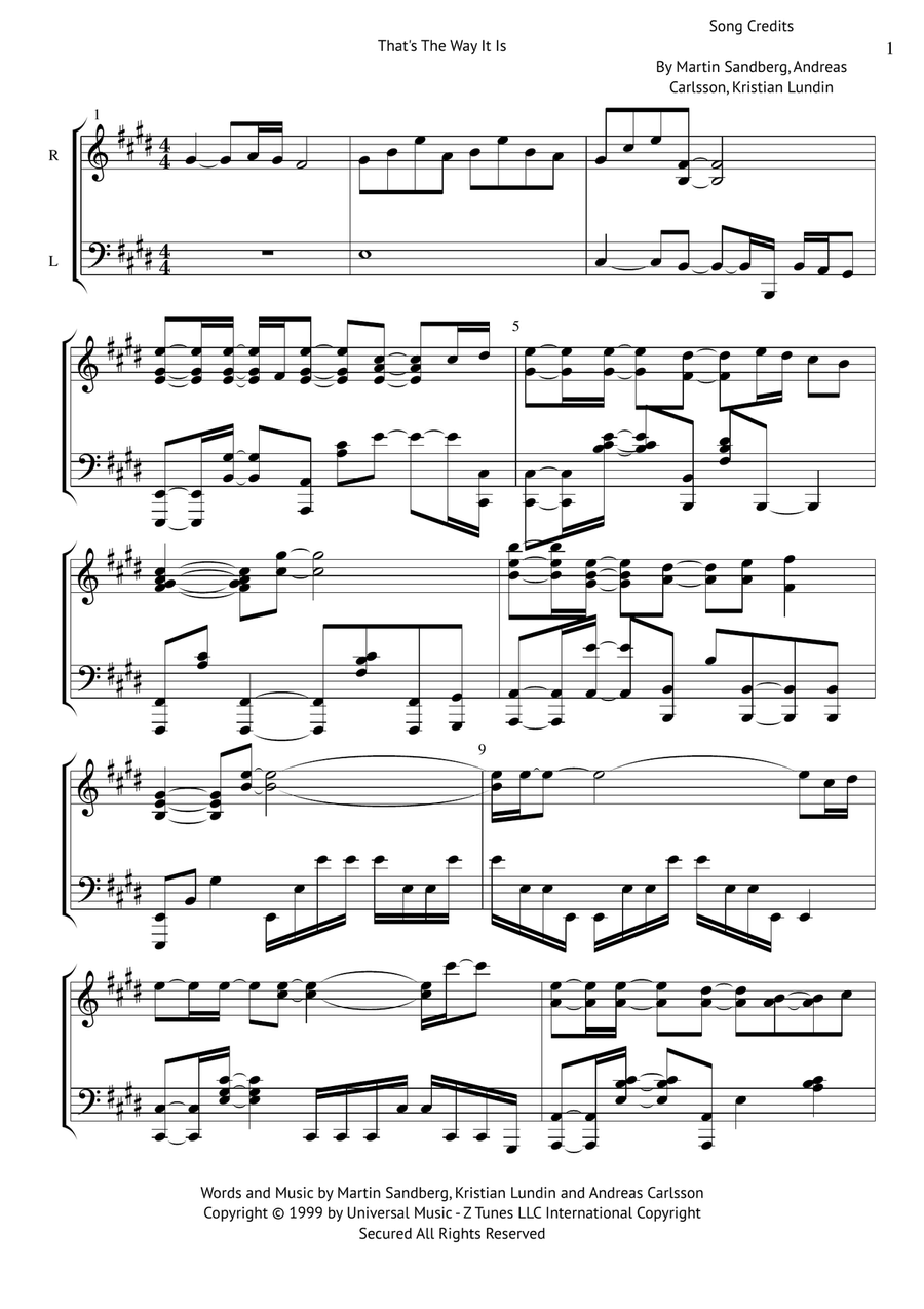 The way it is piano deals cover
