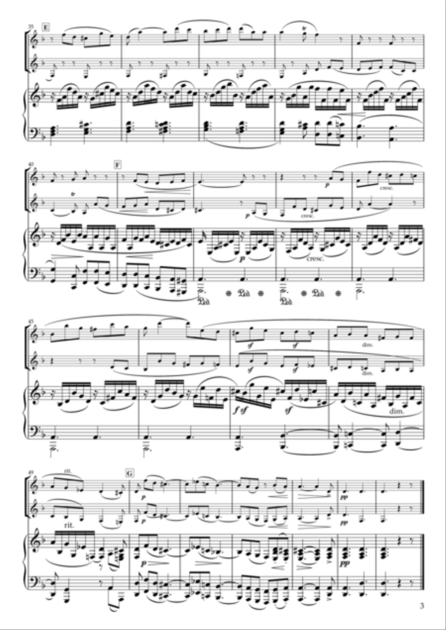 Fantasiestucke Op.88 III Duett for Oboe, English Horn & Piano Woodwind Duet scores gallery preview page 3