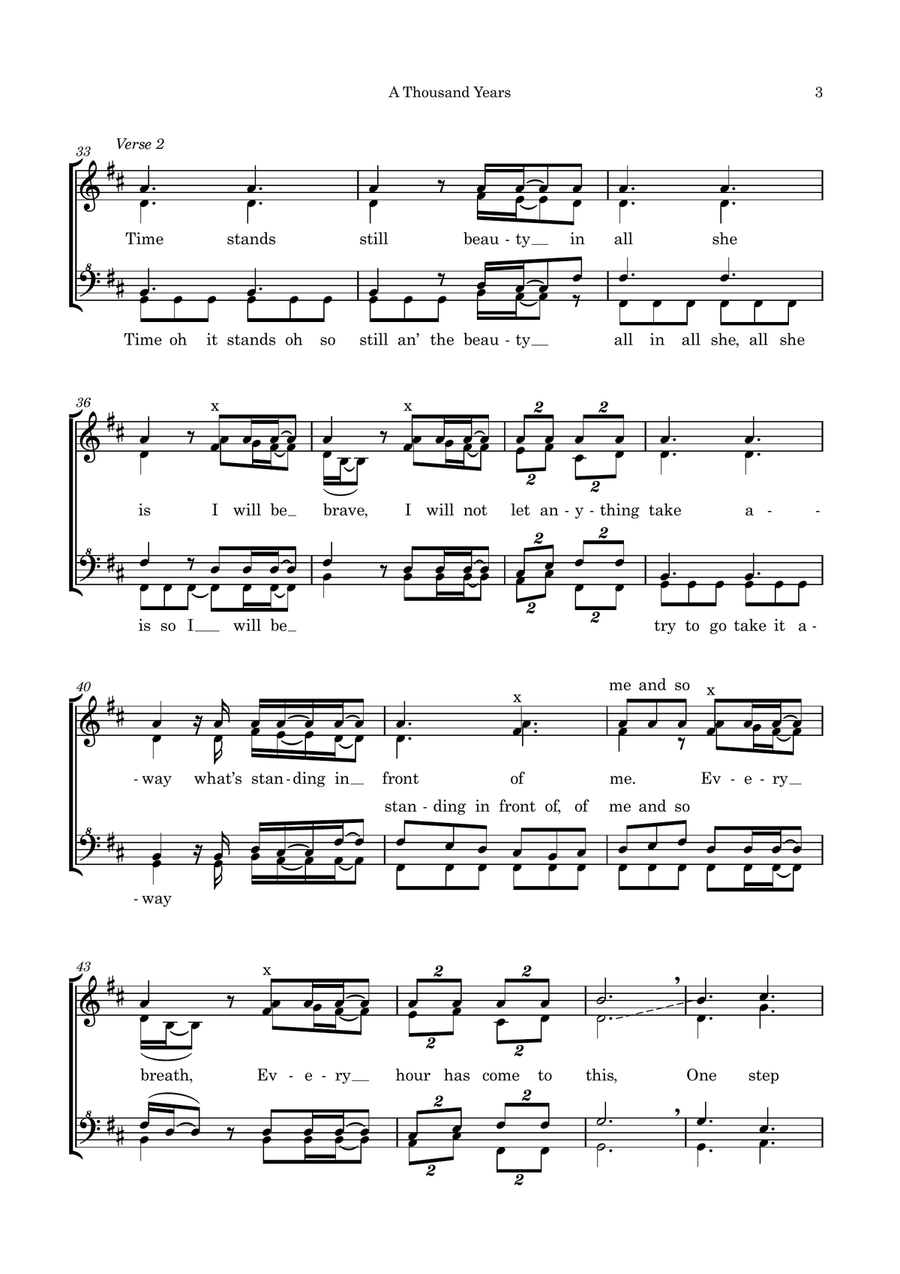 A Thousand Years SSAA scores gallery preview page 3