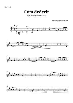 Cum dederit of Vivaldi for French Horn