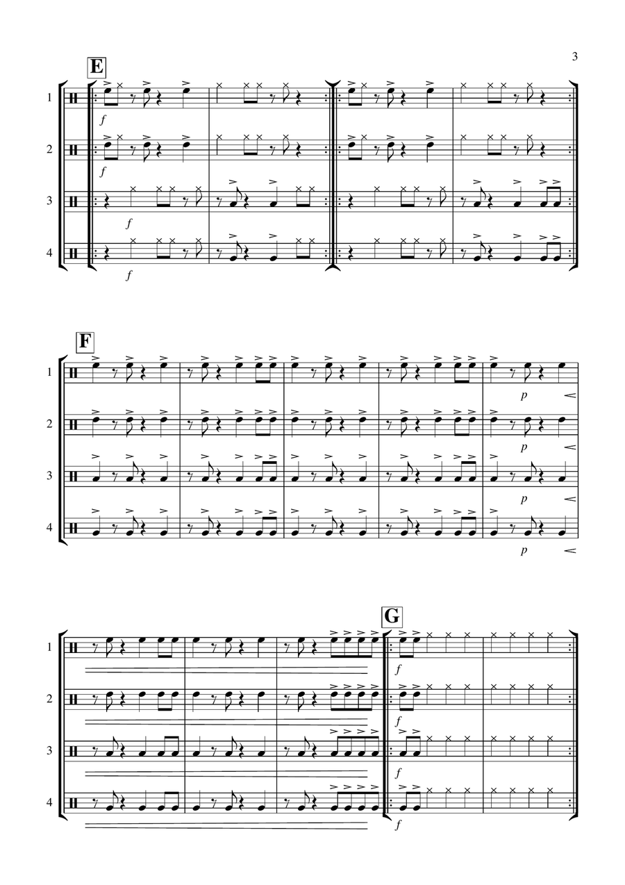 Hit & Miss Hit & Miss Percussion Ensemble scores gallery preview page 3
