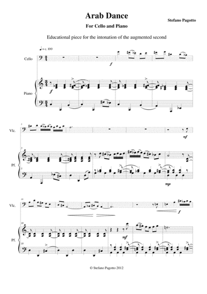 Arab Dance - Cello transcription image number null
