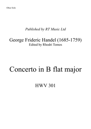 Book cover for Handel HWV301 Concerto in Bb major - solo sheet music