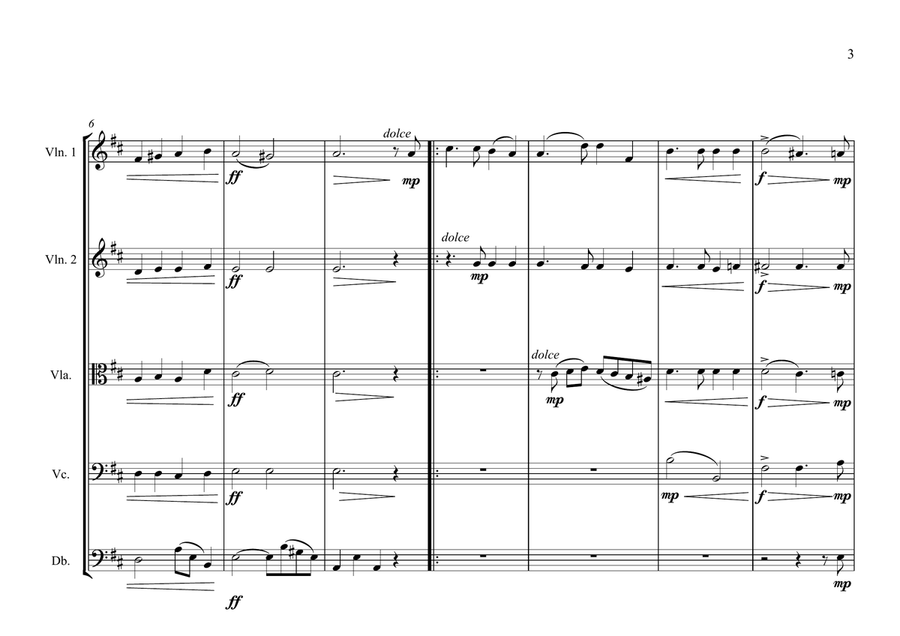 Danish National Anthem for String Orchestra (World National Anthem Series) String Orchestra scores gallery preview page 3