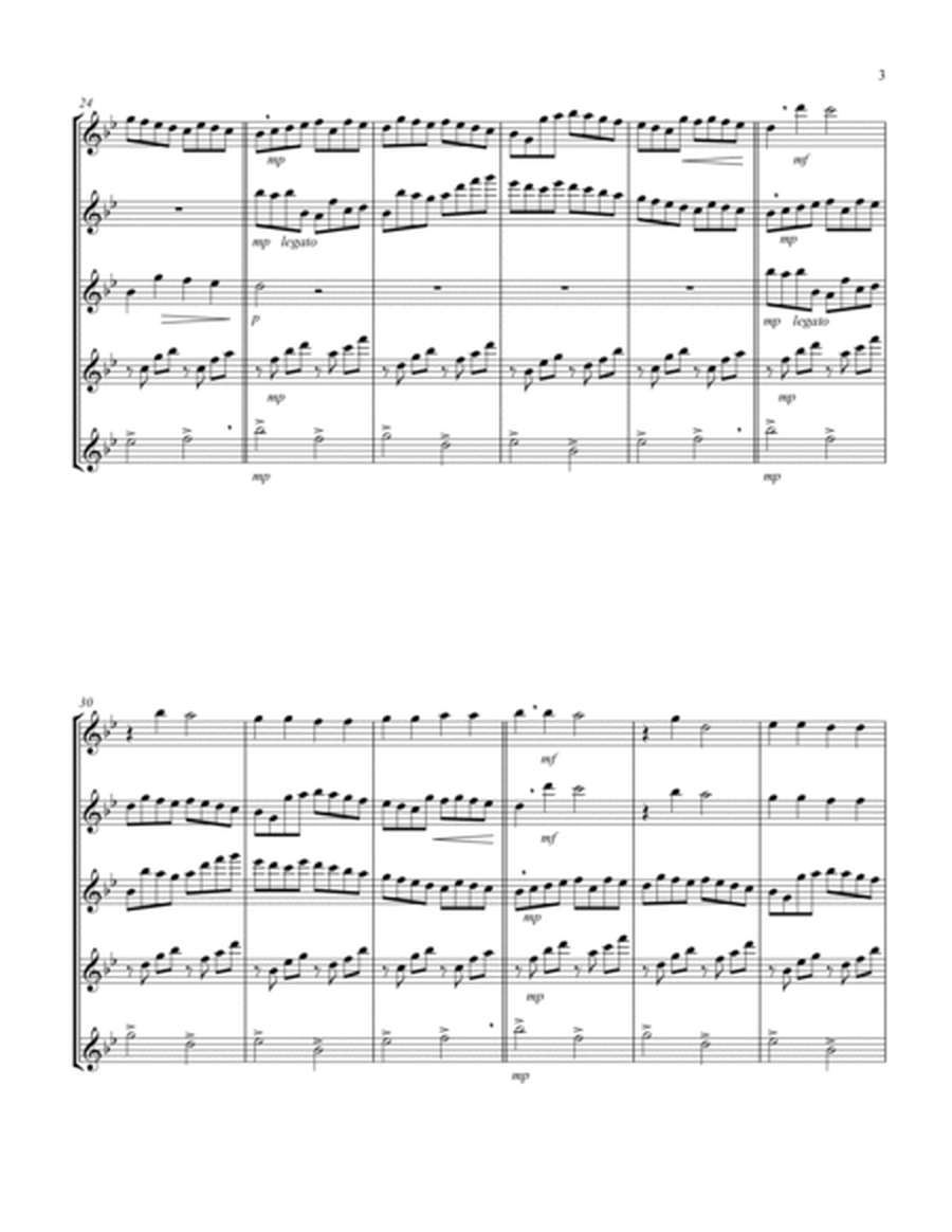 Canon (Pachelbel) (Bb) (Flute Quintet) image number null