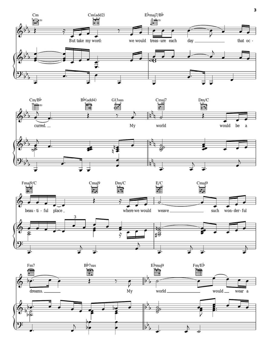 If I Ruled The World Piano, Vocal, Guitar scores gallery preview page 3