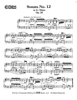 Book cover for Sonata No. 12 In A-flat Major, Op. 26