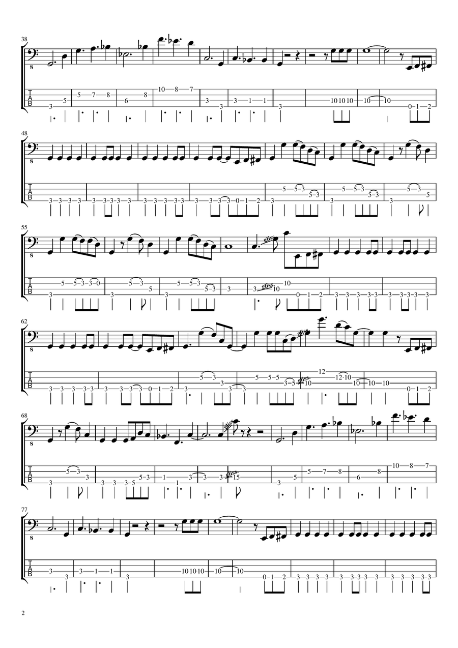 Burn Guitar Tablature scores gallery preview page 2