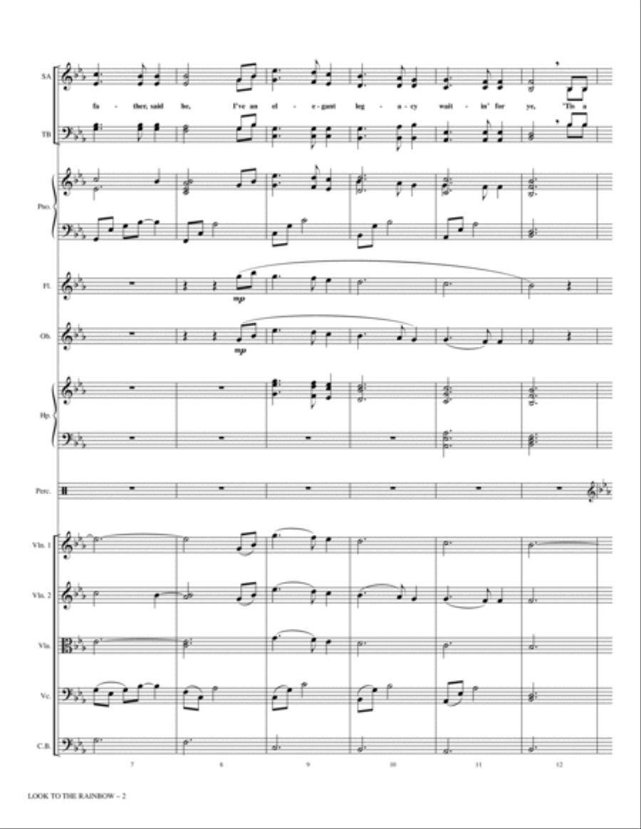 Look To The Rainbow (from Finian's Rainbow) - Full Score Choir scores gallery preview page 2