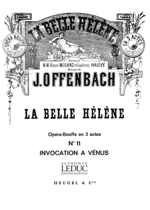 Book cover for Belle Helene air No11 Invocation a Venus