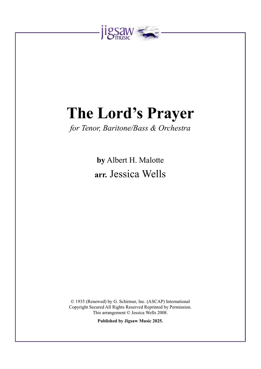 The Lord's Prayer Full Orchestra scores gallery preview page 1