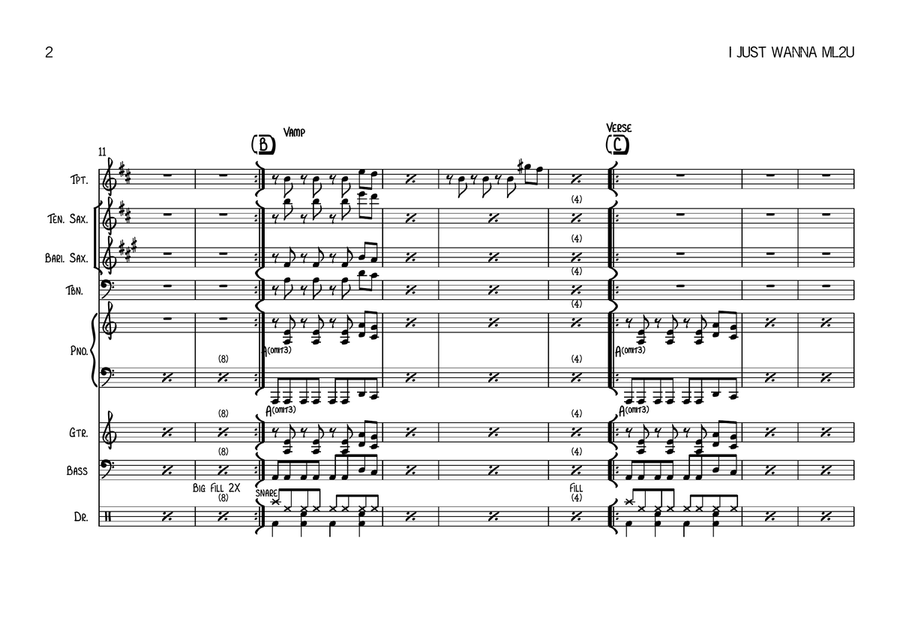 I Just Want To Make Love To You Large Ensemble scores gallery preview page 2