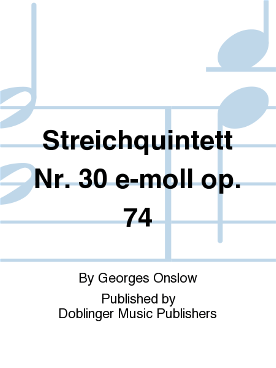 Streichquintett Nr. 30 e-moll op. 74 String Quintet scores gallery preview page 1