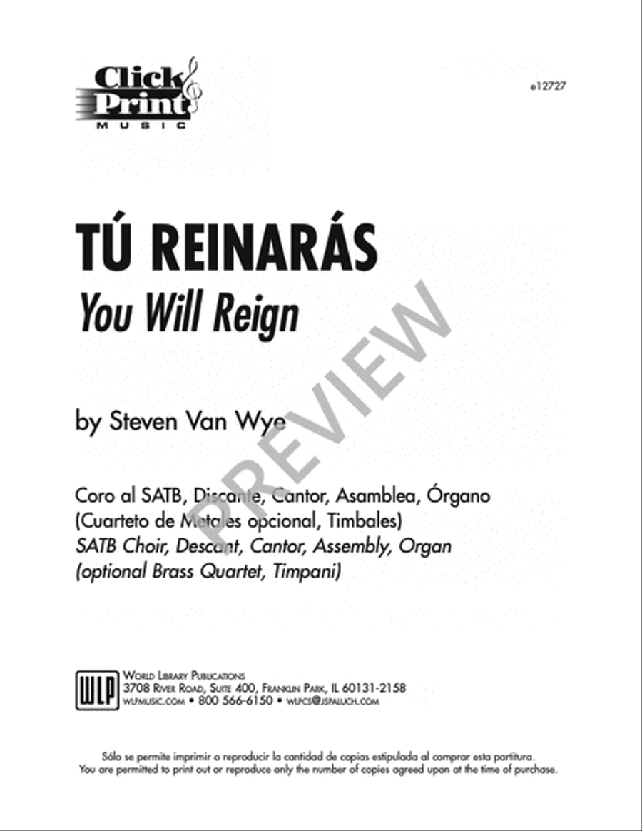 Tu Reinaras Tu Reinaras 4-Part scores gallery preview page 14