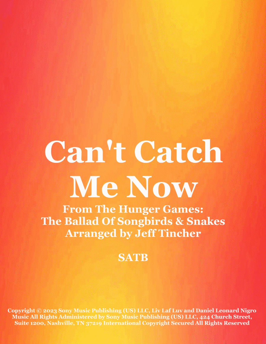 Can't Catch Me Now 4-Part scores gallery preview page 1