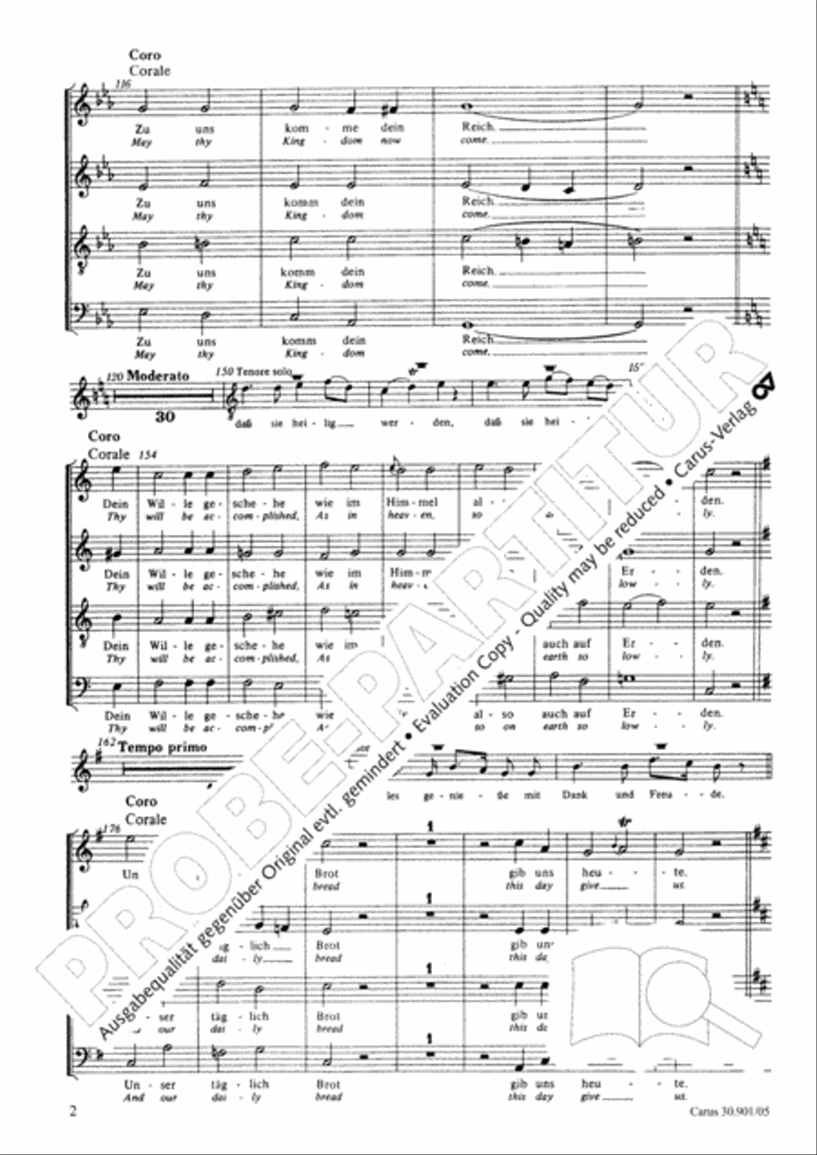 Our father (Vater unser) by Wilhelm Friedrich Ernst Bach - Choir