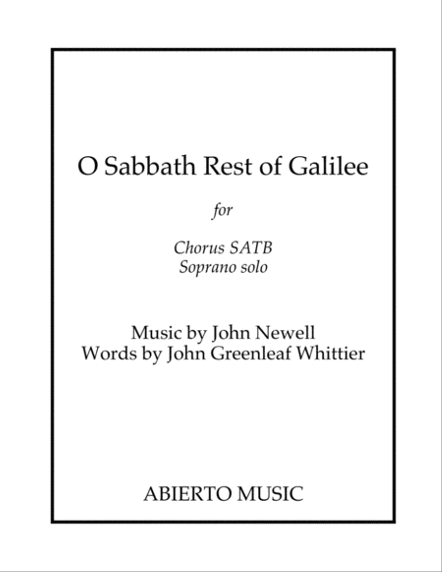 O Sabbath Rest of Galilee 4-Part scores gallery preview page 1