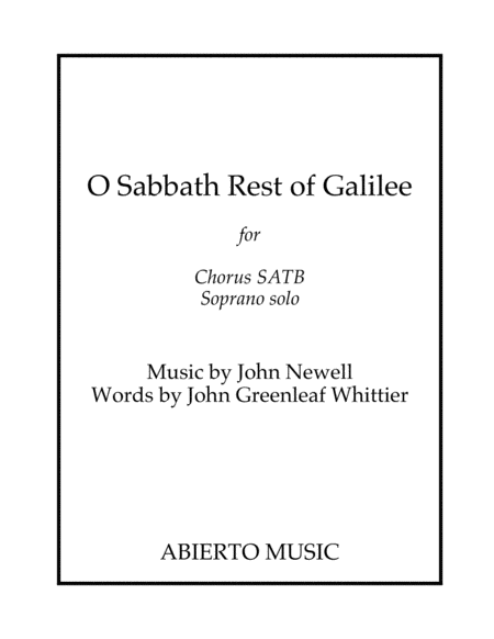 O Sabbath Rest of Galilee image number null
