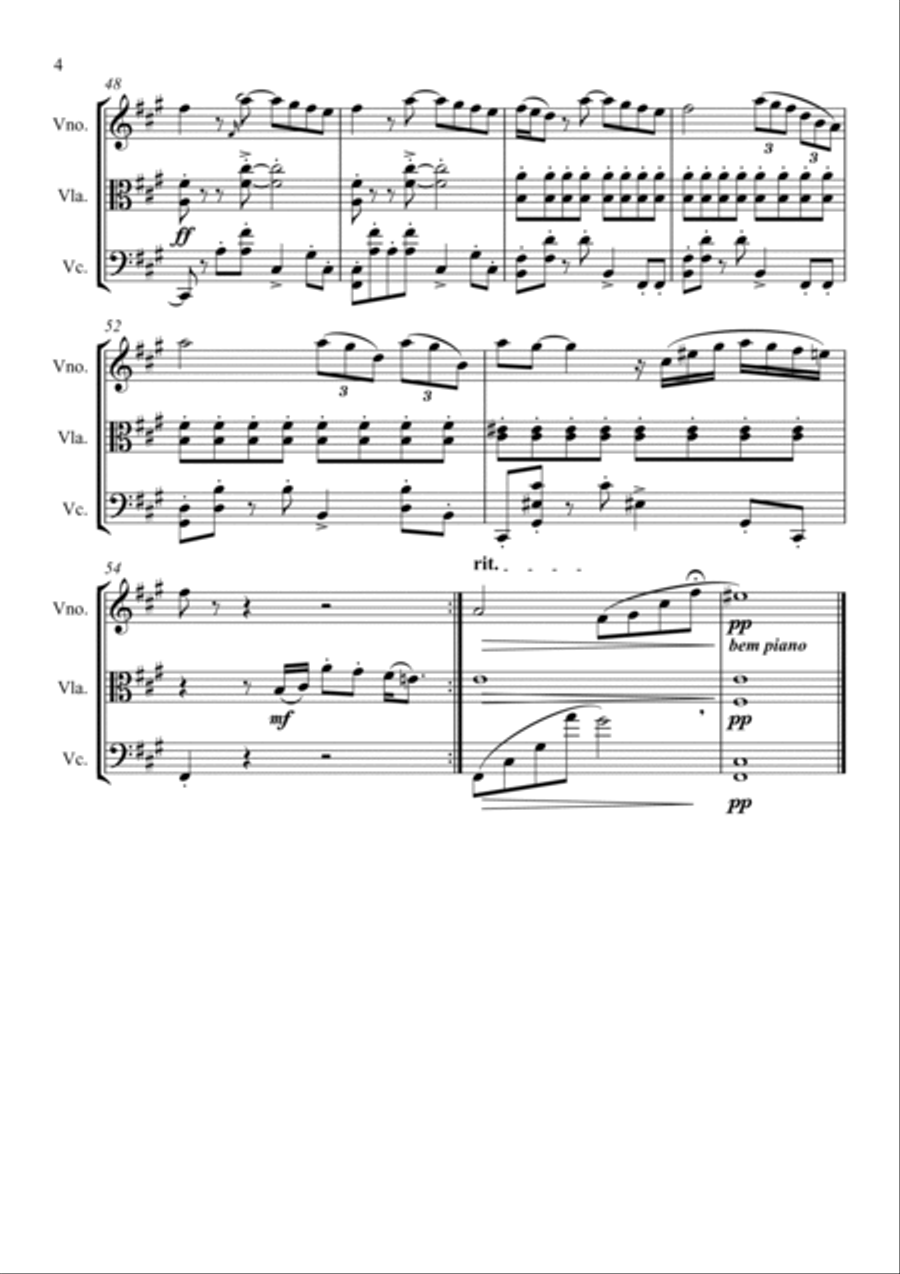 Voce Me Vira A Cabeca (me Tira Do Serio) String Trio scores gallery preview page 4