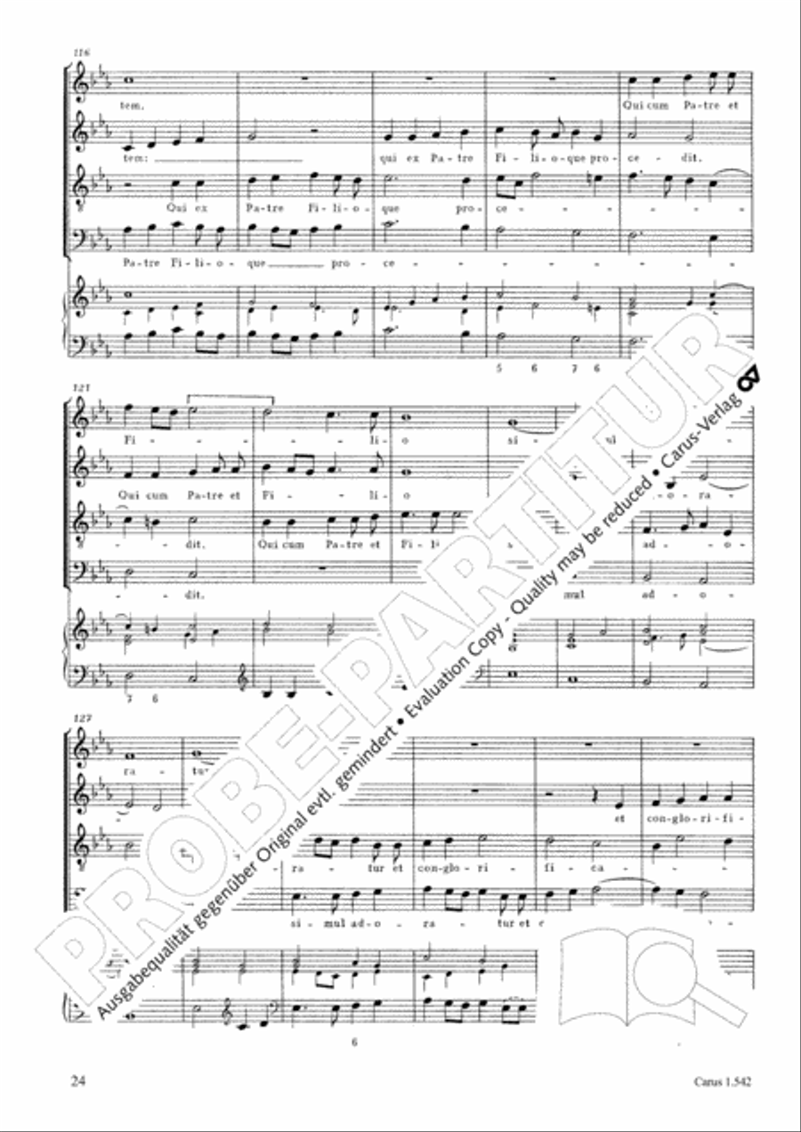 Messa a quattro voci da cappella 4-Part scores gallery preview page 25