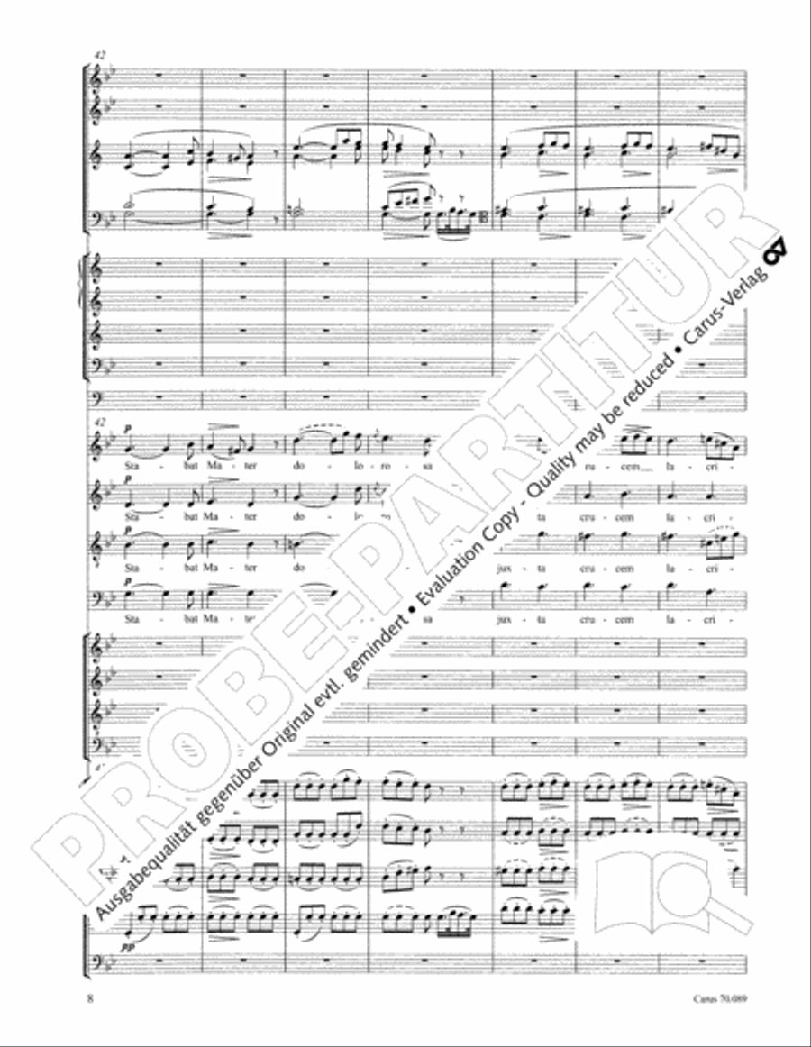 Stabat mater Choir scores gallery preview page 21