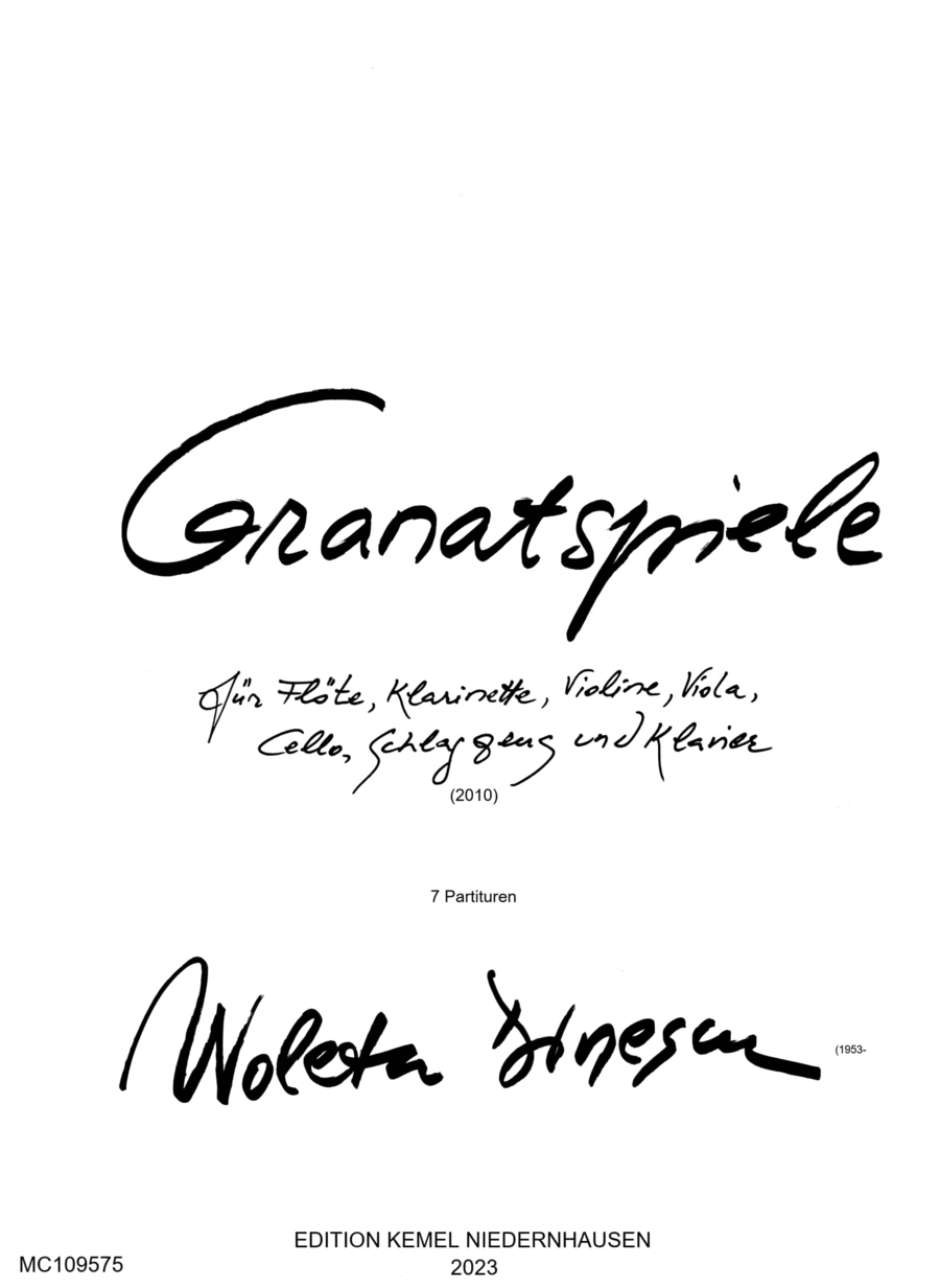 Granatspiele Clarinet scores gallery preview page 1