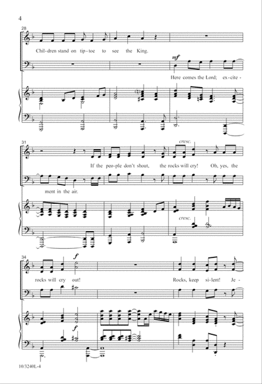 Ain't No Rock Gonna' Shout for Me 3-Part scores gallery preview page 4