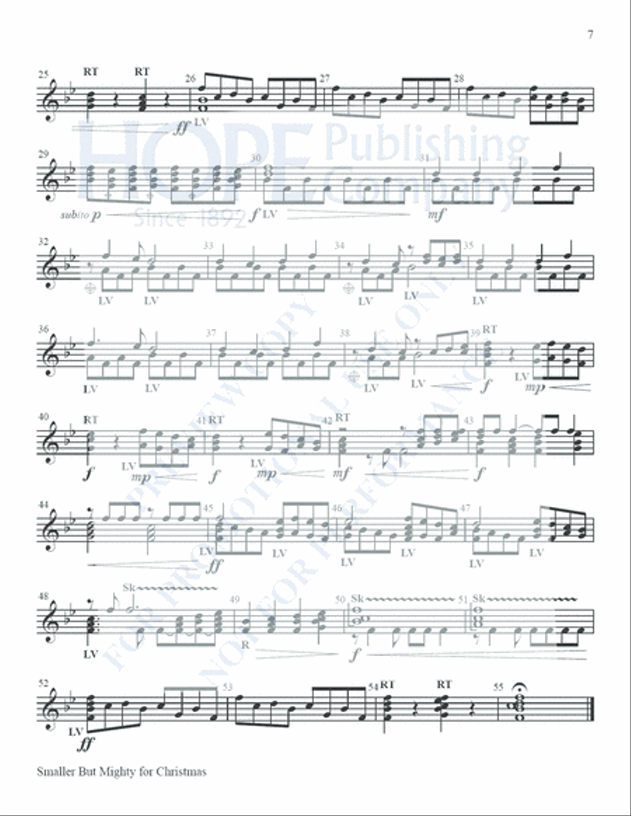 Small-ER But Mighty, Vol. 1 for Christmas Repoducible Handbell Choir scores gallery preview page 8