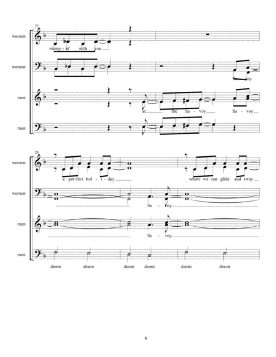 Stompin' At The Savoy A Cappella scores gallery preview page 6