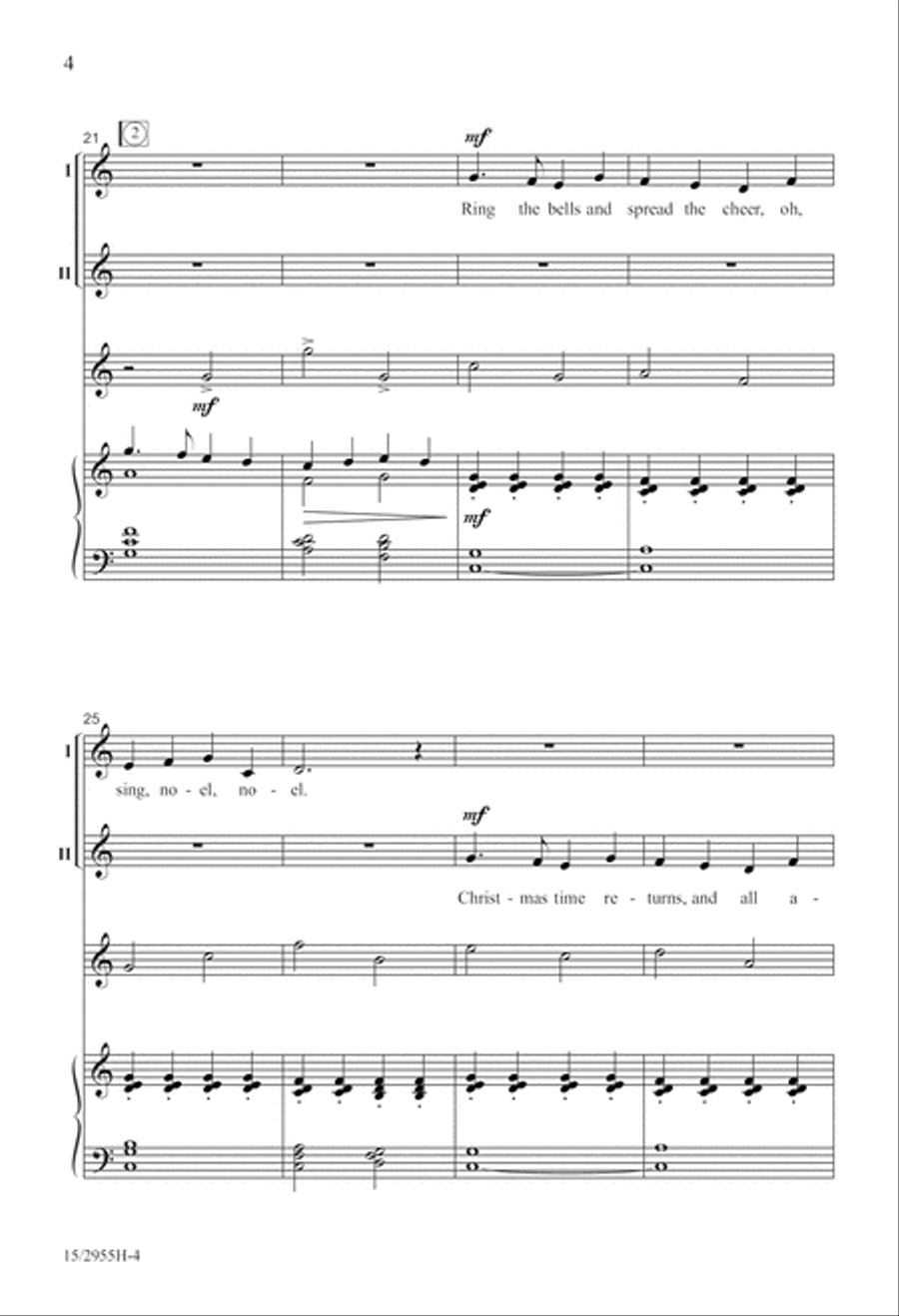 Ring the Bells, It's Christmas! 2-Part scores gallery preview page 4