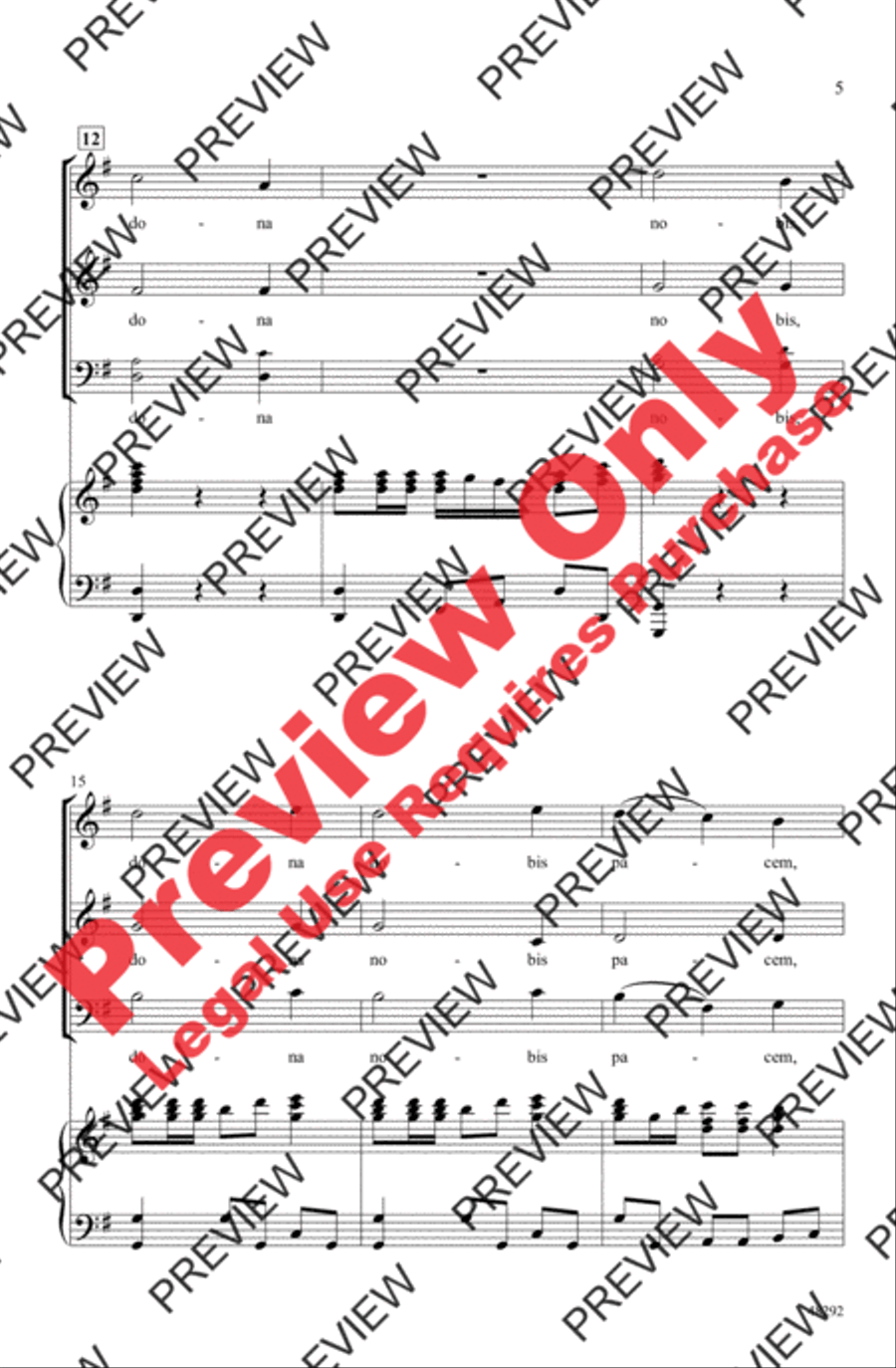 Dona Nobis Pacem Dona Nobis Pacem 3-Part scores gallery preview page 5