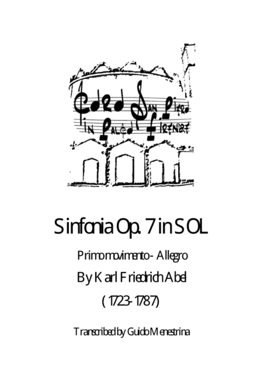 Karl Friedrich Abel - Sinfonia Op. 7 n. 1 - Primo Movimento - Allegro Small Ensemble scores gallery preview page 1