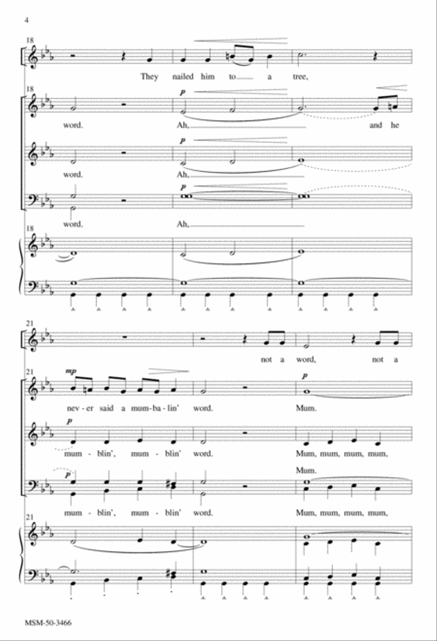 They Crucified My Lord 4-Part scores gallery preview page 4