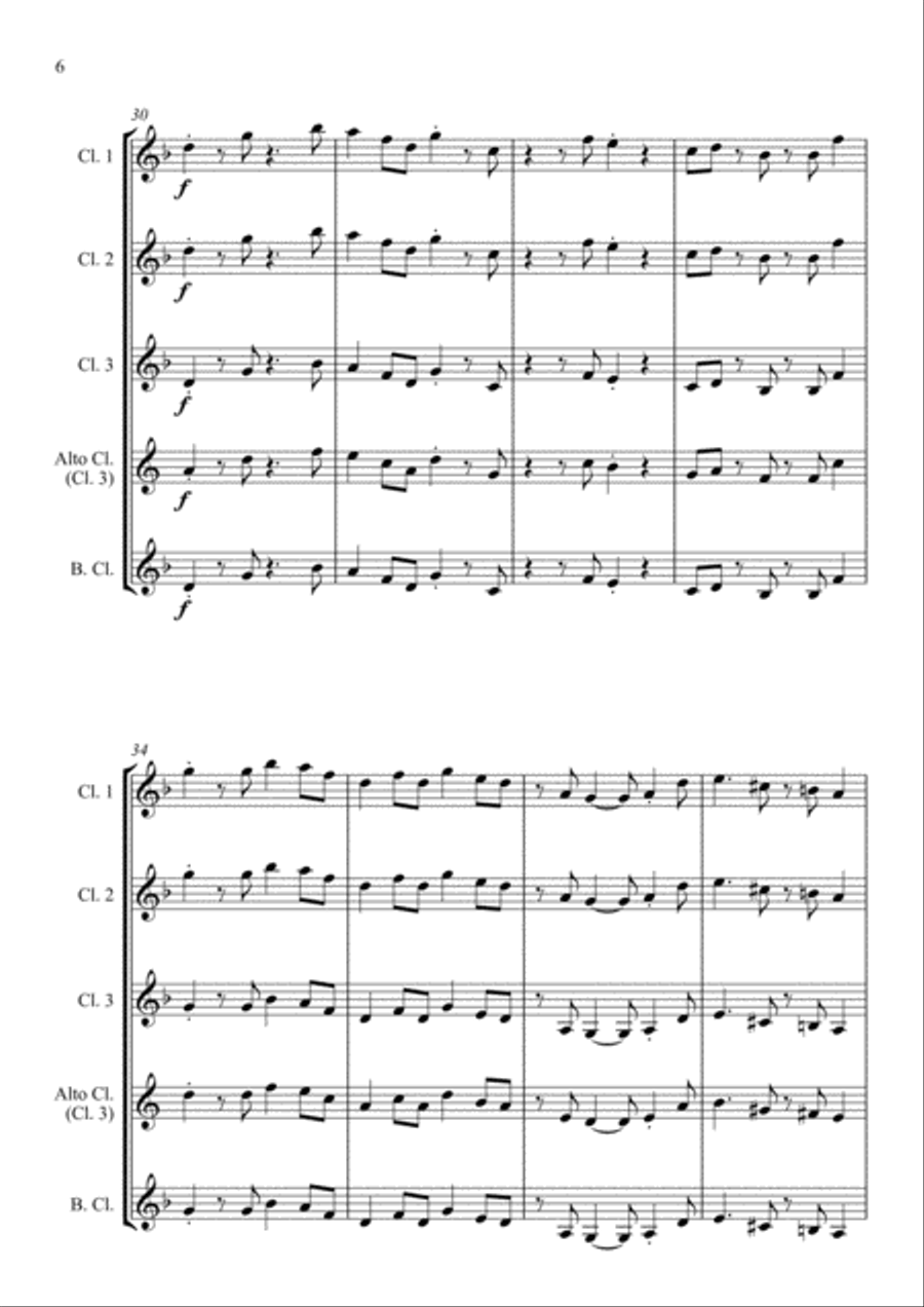 Spain Clarinet Quartet scores gallery preview page 6