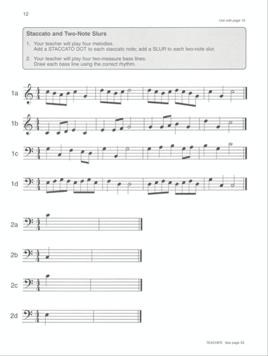 Alfred's Basic Piano Course Ear Training, Level 5 Piano Method scores gallery preview page 2