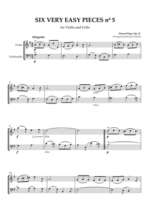 Six Very Easy Pieces nº 5 (Allegretto) - Violin and Cello