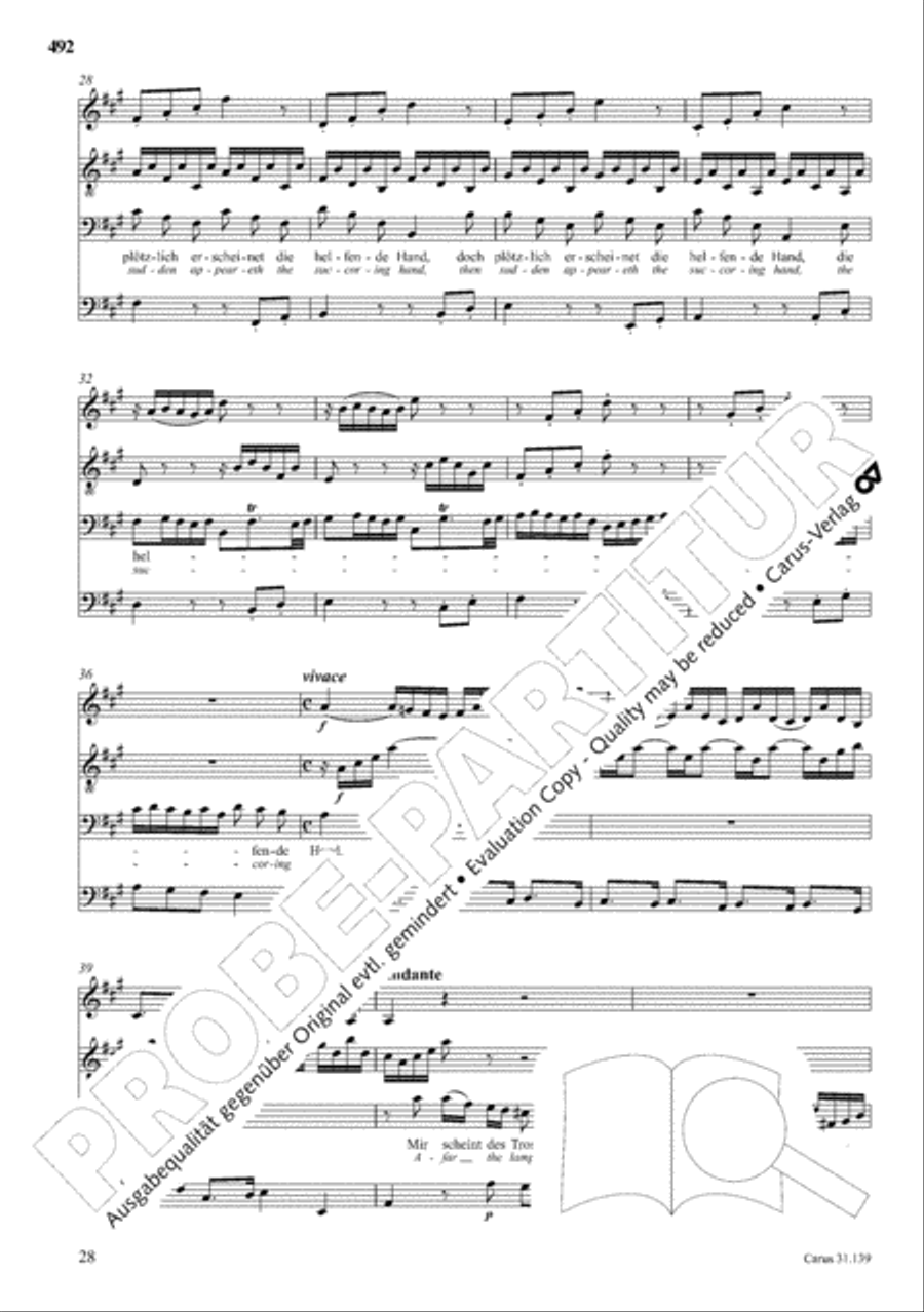 The Complete Sacred Vocal Works (Das geistliche Vokalwerk) Voice scores gallery preview page 493