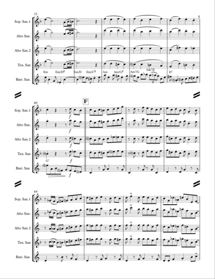 Rockin' Around The Christmas Tree Woodwind Quartet scores gallery preview page 6