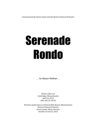 Serenade Rondo (2013) for violin solo and chamber orchestra