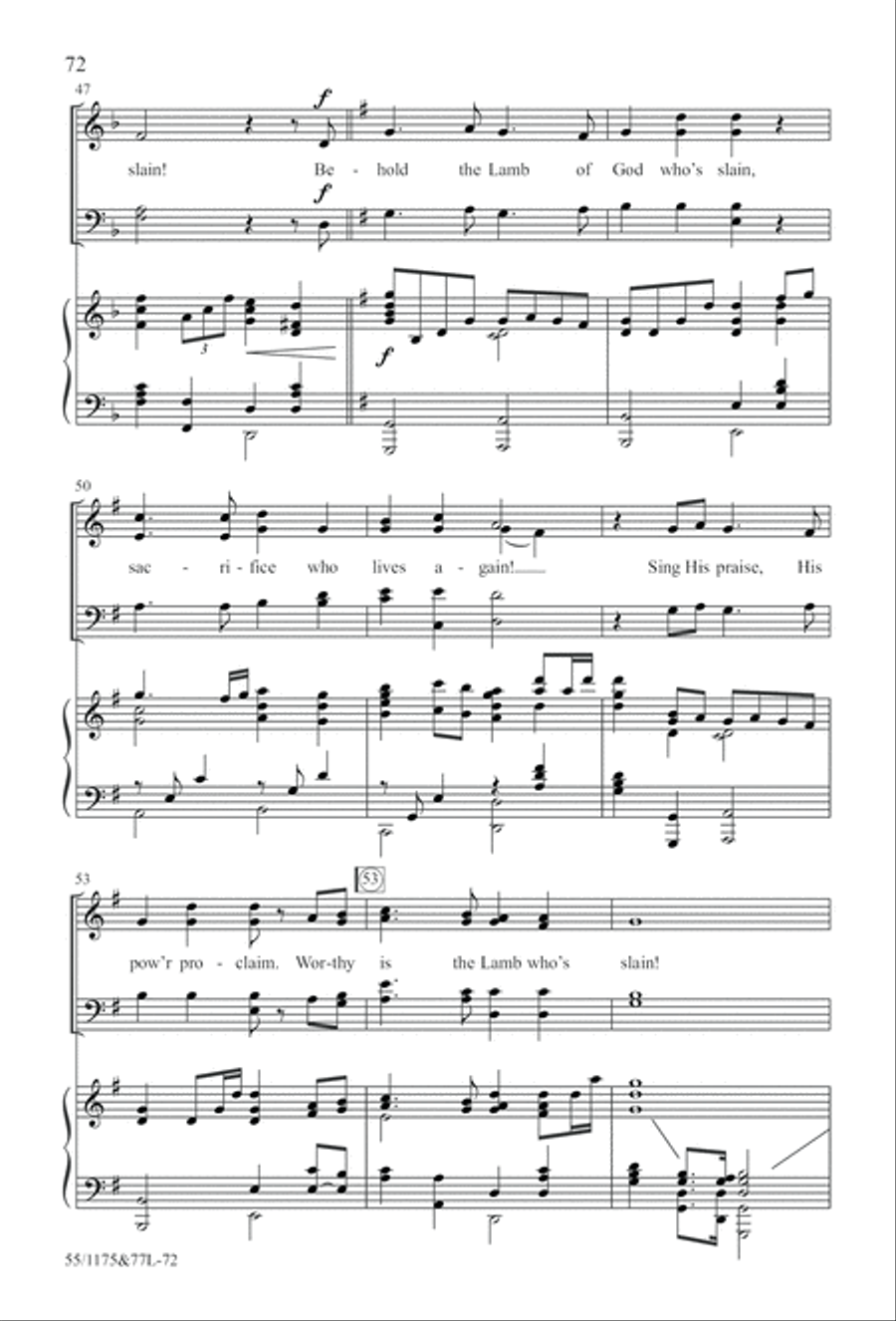 Behold the Lamb! 4-Part scores gallery preview page 73