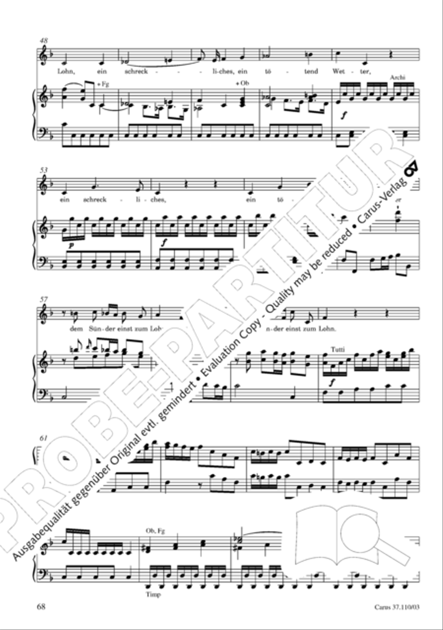 Markuspassion. Werkausgabe Reihe 1, Bd. 7 (Homilius) 4-Part scores gallery preview page 75