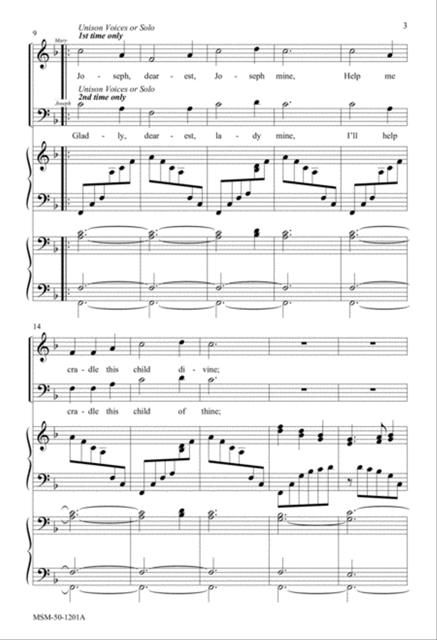 Joseph, Dearest, Joseph Mine 2-Part scores gallery preview page 3