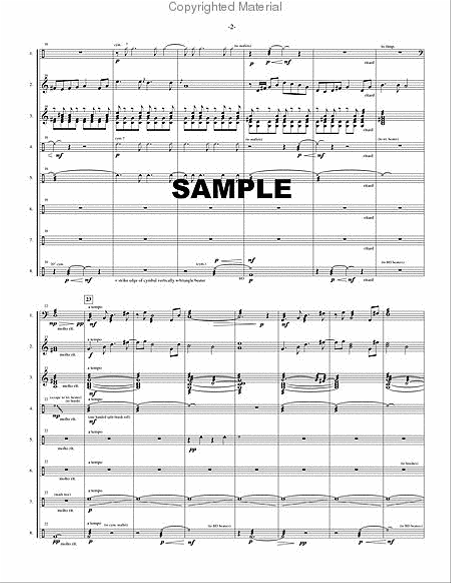 Goodbye and Go Begin Percussion Ensemble scores gallery preview page 3