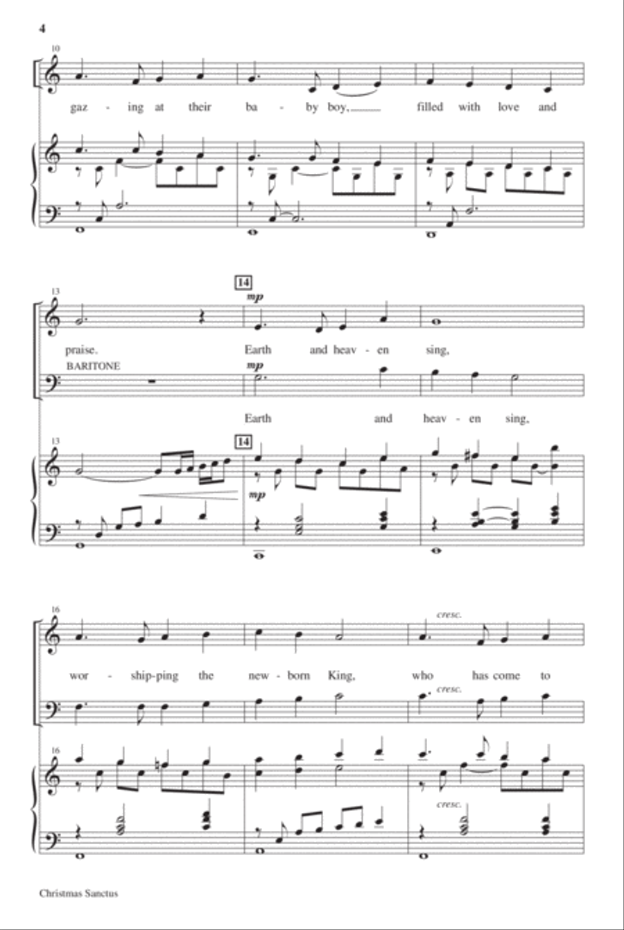 Christmas Sanctus 3-Part scores gallery preview page 5