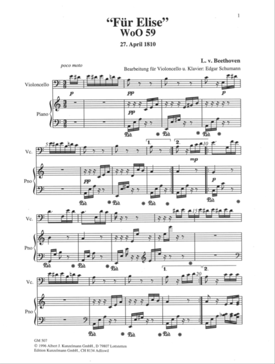 Für Elise Für Elise Piano scores gallery preview page 2