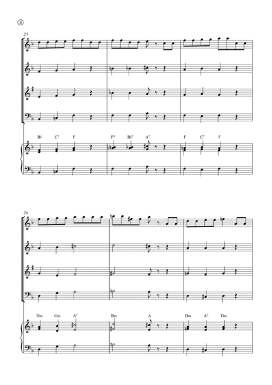 Hymne A L'amour Woodwind Quartet scores gallery preview page 4