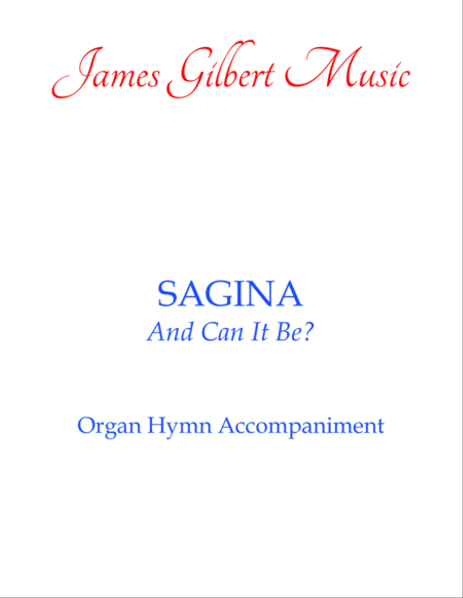 SAGINA (And Can It Be?) Organ Solo scores gallery preview page 1