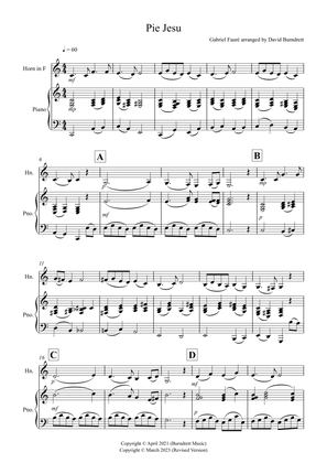 Pie Jesu (from Requiem) for French Horn and Piano