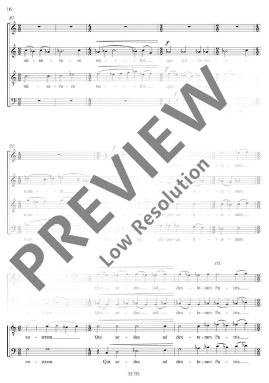Missa Missa 4-Part scores gallery preview page 17