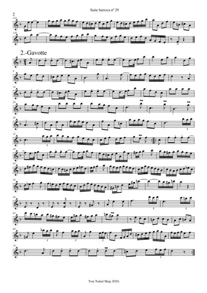 Suite in baroque style nº29 in D minor for string trio (violin, viola & Cello)